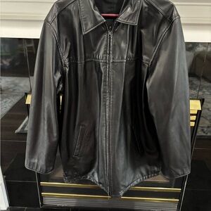 Pronto Uomo Black Leather Jacket